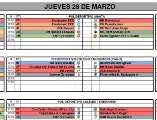 Publicado calendario de partidos